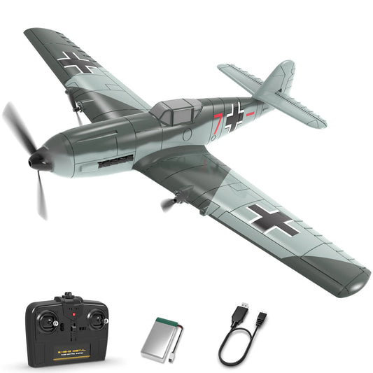 VOLANTEXRC BF109 RC Plane 2.4G 3CH Smart Balance EPP Gliders Fighter 400MM Fixed Wingspan With 6-Axis Gyro Stabilizer RTF Glider