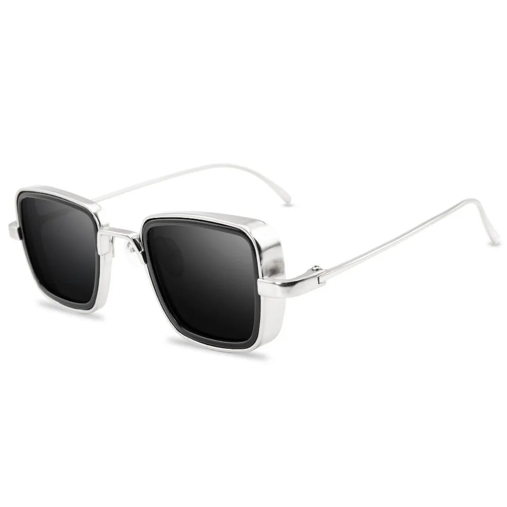 Lightweight Retro Square Sunnies Gradient Sunshade Eyewear Unisex Polarizing Lens Sunglasses Alloy Indian Style Anti-UV Glasses