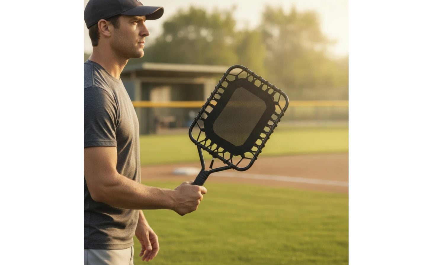 Baseball Training Training Implement Secure Grip Training Implement with Woven Hitting Face Sports Equipment Lightweight