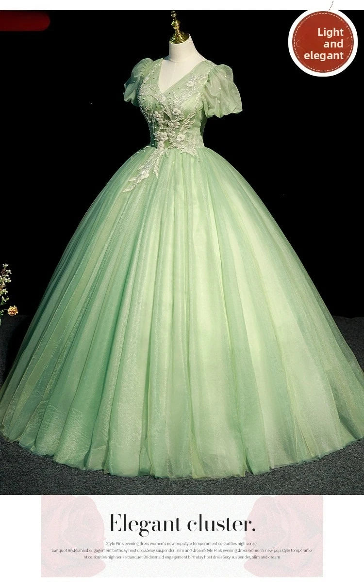 European and American Evening Dress, Voice, Vocal, Piano Art Exam, Solo Performance, Puffy Dress, Host Dress, Adult Ceremony