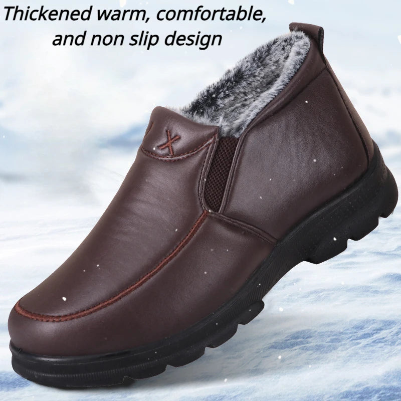 Boots men's snow outdoor men's shoes men's winter boots hiking ankle boots waterproof men's shoes work shoes shoes