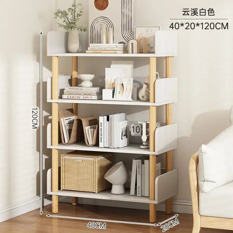 Modern Office Staggered 6-Shelf Luke Bookcase Storage Shelves  Kids Bookshelf Bookcase Display Libreria Mobile Library Furniture