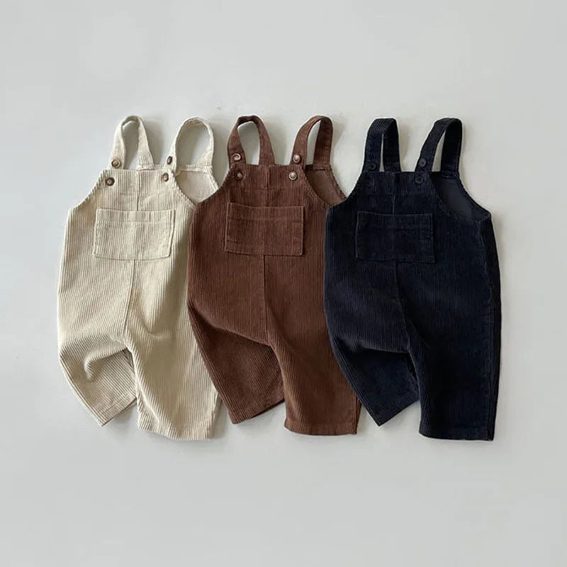 2023 Newborn Clothes Boy's Corduroy Jumpsuit Autumn Winter Jumpsuits Girl's romper Casual Bib Pants Overalls  Baby kids clothes