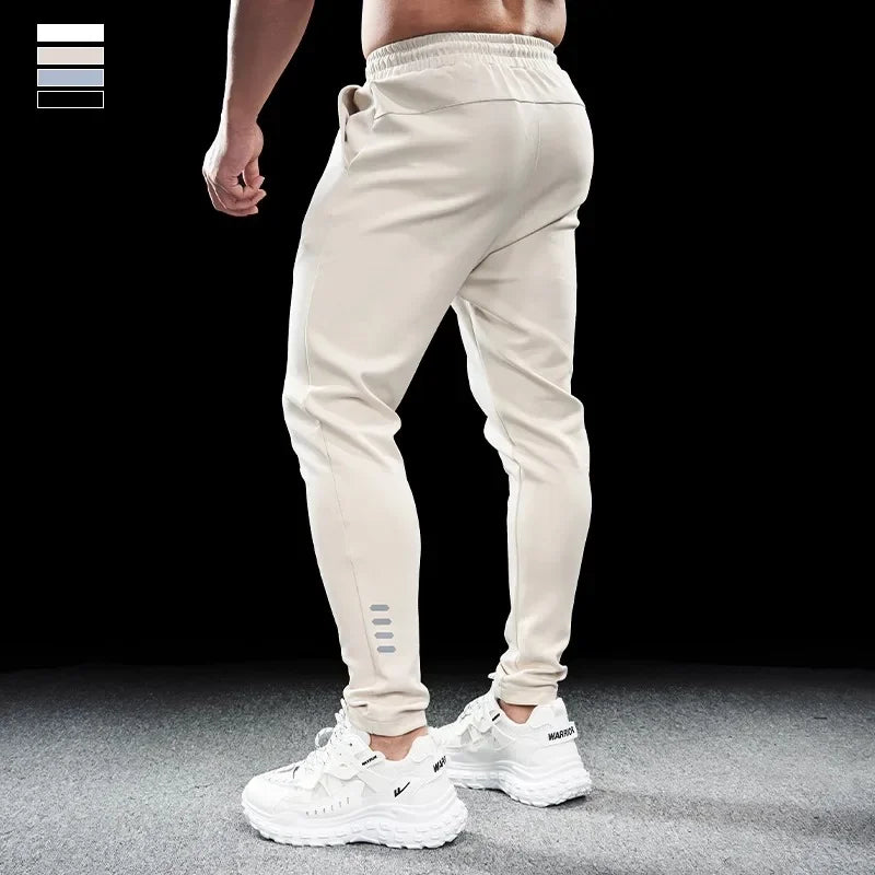 Men's Sports Gym Fitness Casual Slim Stretch Running Pants Tops Men's Quick-drying Breathable Training Pants Autumn Winter