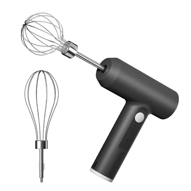Cordless Hand Mixer One Touch Off Handheld Electric Whisk with 3 Speed Modes Hand Held Egg Beater with 2 Detachable Stir Whisks