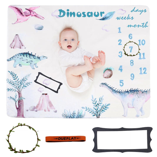 Baby Photography Mats Background Cloth Growth Commemorative Blanket Baby Milestone Flannel Blanket Newborn Photography Blanket