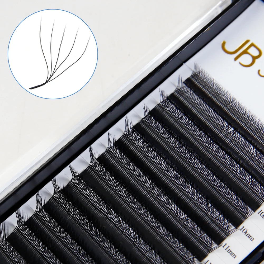 JB Jeyelabeau LU M Curl Eyelash Extensions W Shaped Eyelashes Cilios 3D 4D 5D High Quality Technologic Fiber Lashes Extension