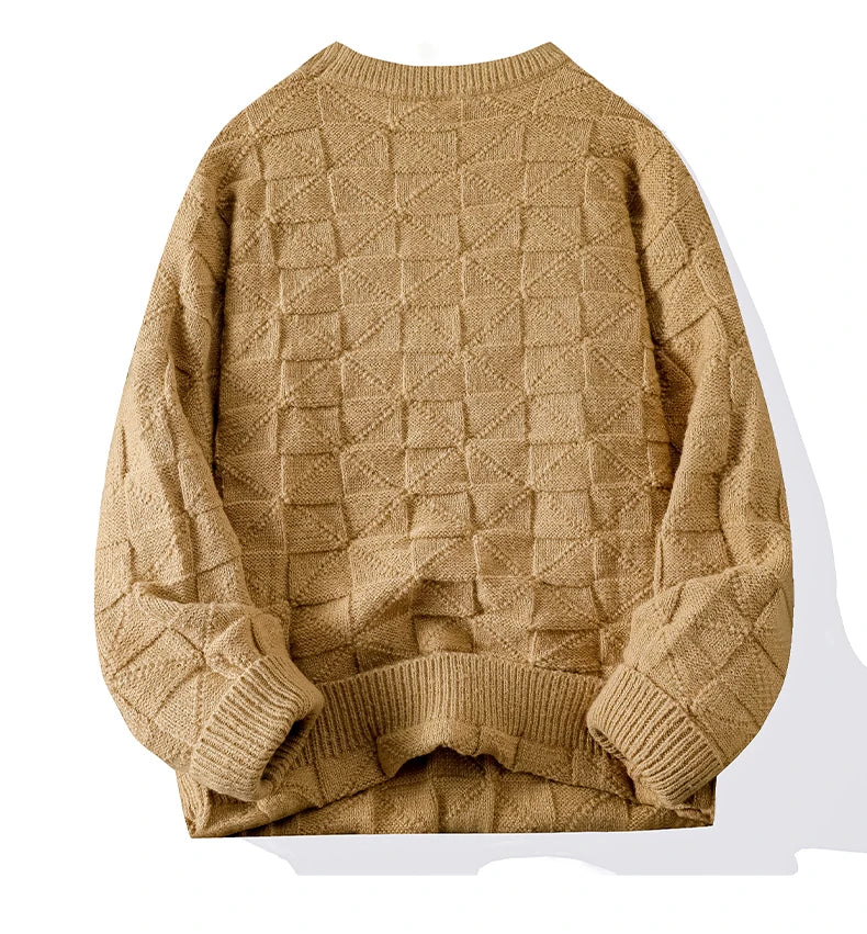 Windproof New Winter Tracksuit Sweatshirt Knit Long Sleeve Sweater Top Loose Shirt Coat Men Crew Neck Pullover Casual Streetwear