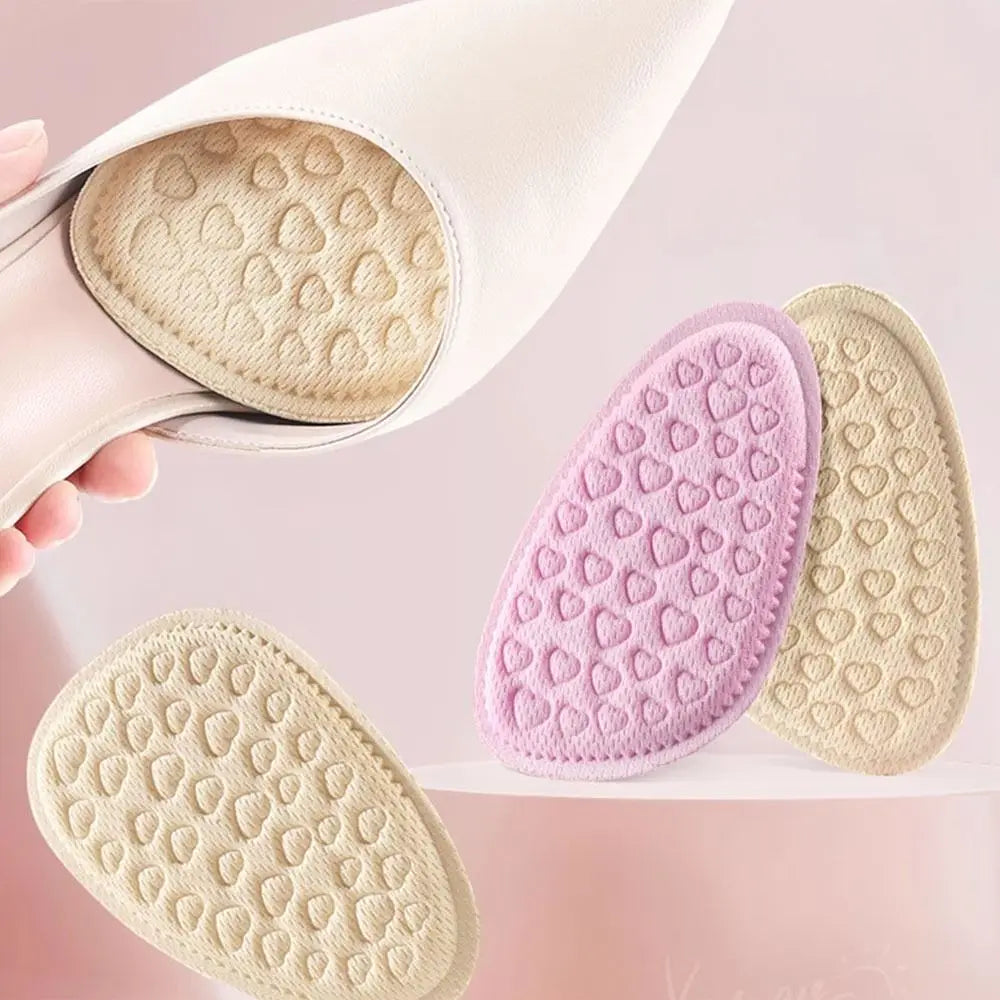 Soft Forefoot Pads Comfortable Sweat-wicking Half Insoles Wear-resistant Breathable Women Shoe Insoles Foot Care