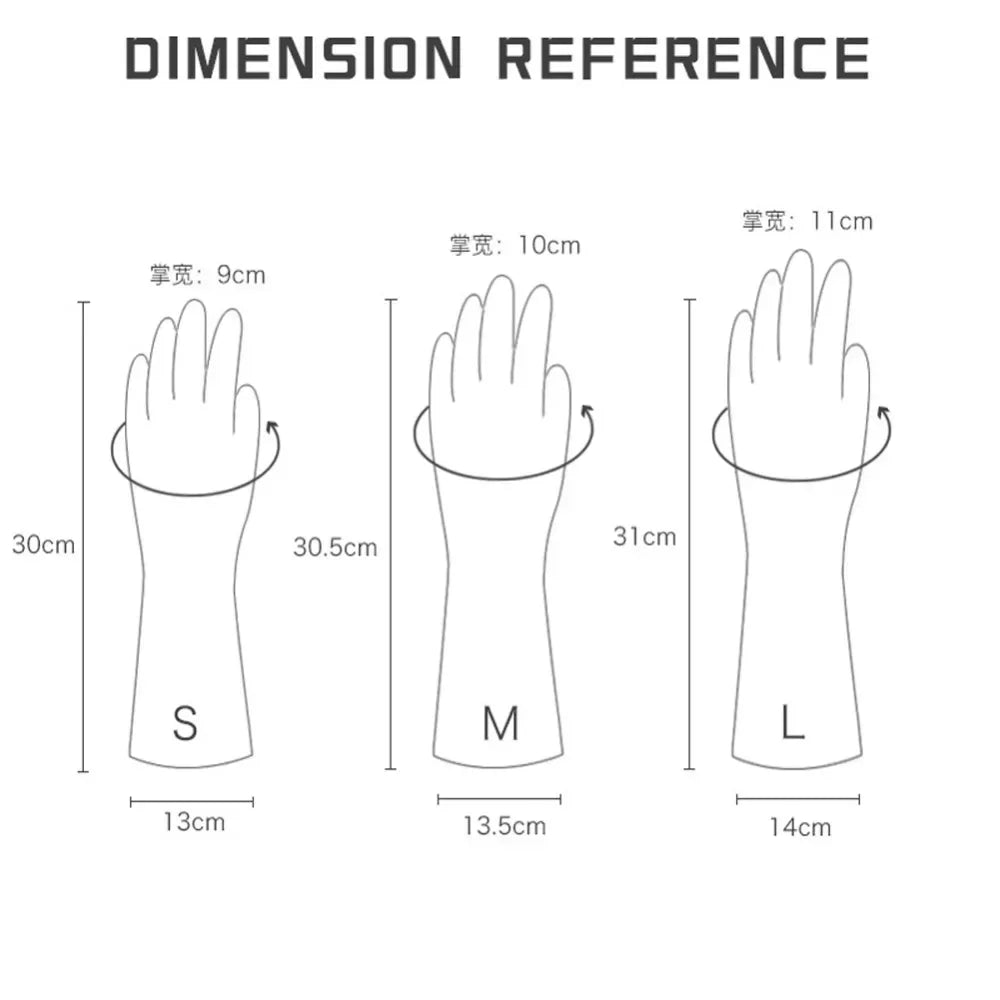 Waterproof Housework Cleaning Gloves Kitchen Cleaning Latex Laundry Dishwashing Gloves Wear Resistant Rubber Gloves