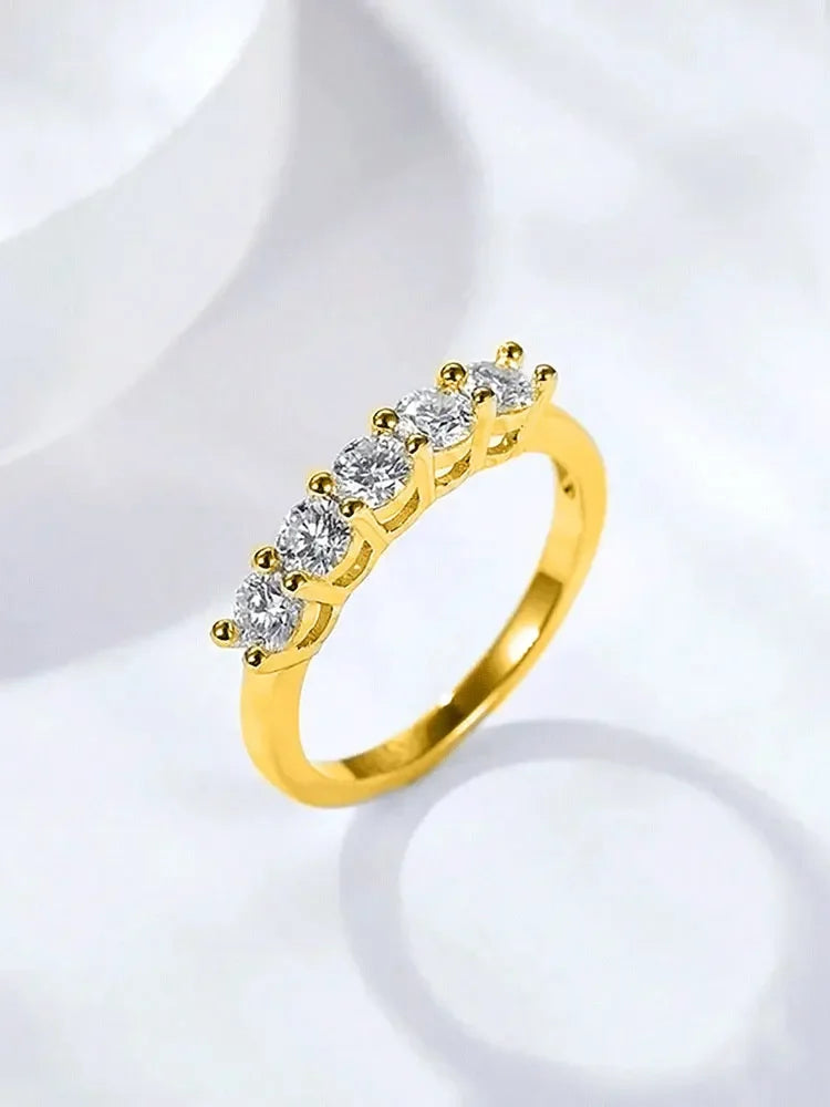 925 Sterling Silver Round Zircon Shiny Gorgeous Rings For Women Engagement Wedding High Quality Fine Jewelry
