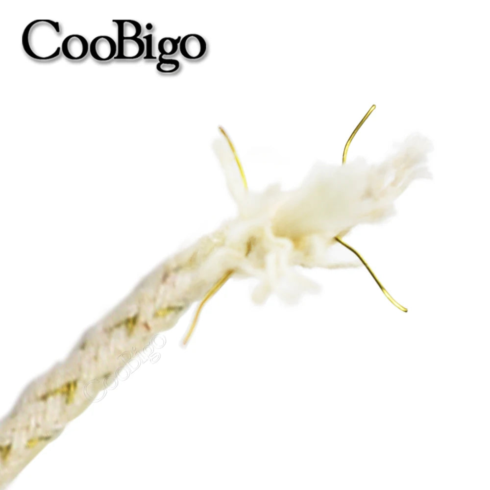 100pcs/Set Replacement Copper Wire Lighter Cotton Core Wick for Zippo Petrol Lighter Kerosene Oil Lighter Accessories