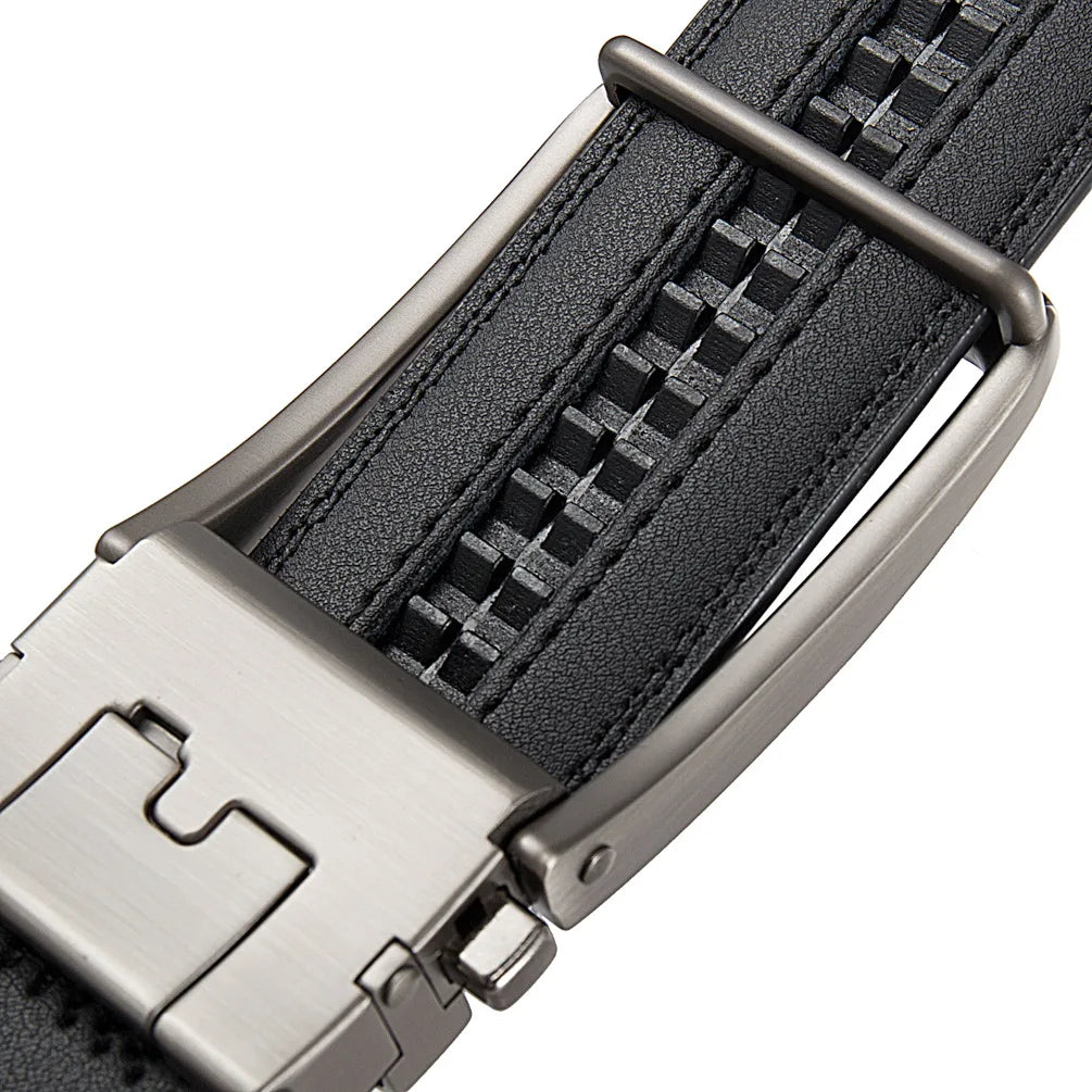 Genuine Leather Click Belts for Men Luxury Brand Designer Fashion Automatic Buckle Men's Jeans High Quality Waist Male Strap