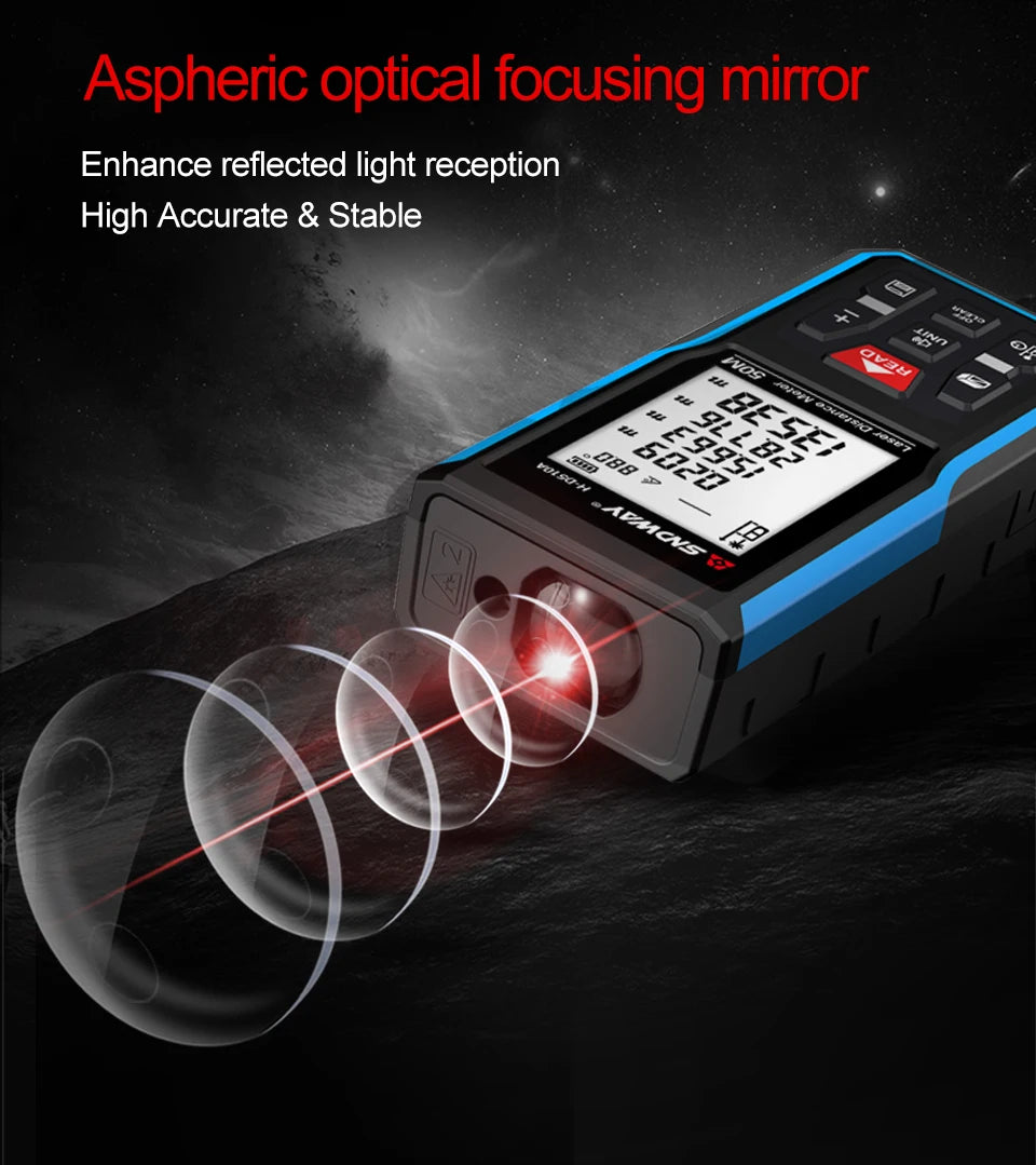SNDWAY laser distance meter 40M 60M 80M 100M rangefinder trena laser tape range finder build measure device ruler test tool
