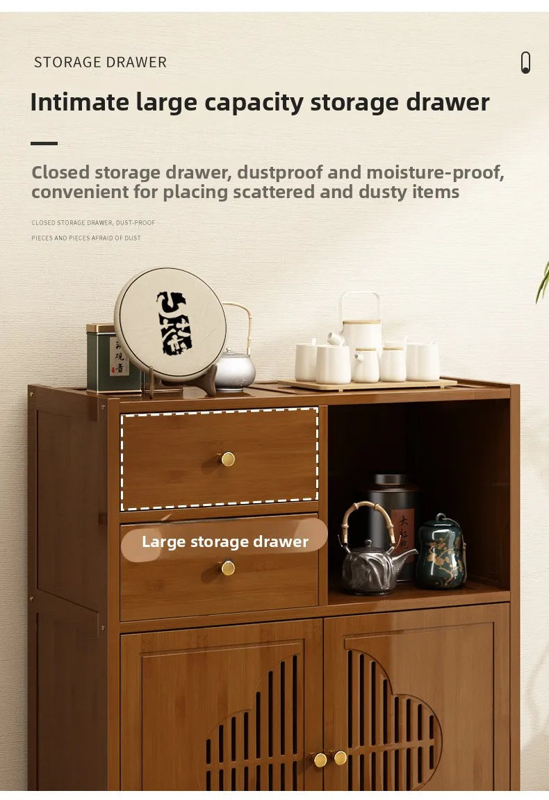 Tea cabinet, locker, living room, tea table against the wall, side cabinet storage locker