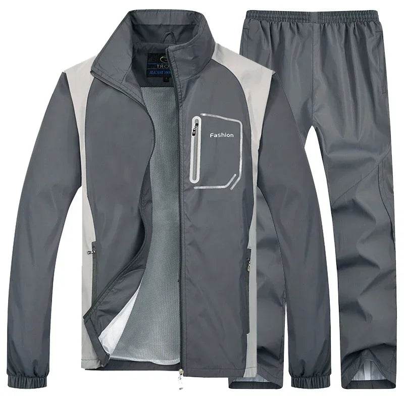 Men's Sweatsuit Tracksuit 2 Piece Jacket+Sweat pants Outfit Long Sleeve Jogging Running Athletic Basketball Sports Suit Sets
