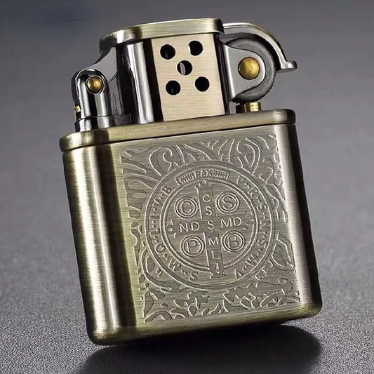 ZORRO Vintage Metal Constantine Kerosen Lighter Flint Copper Oil Cigarette Lighter Antique Series Lighter
