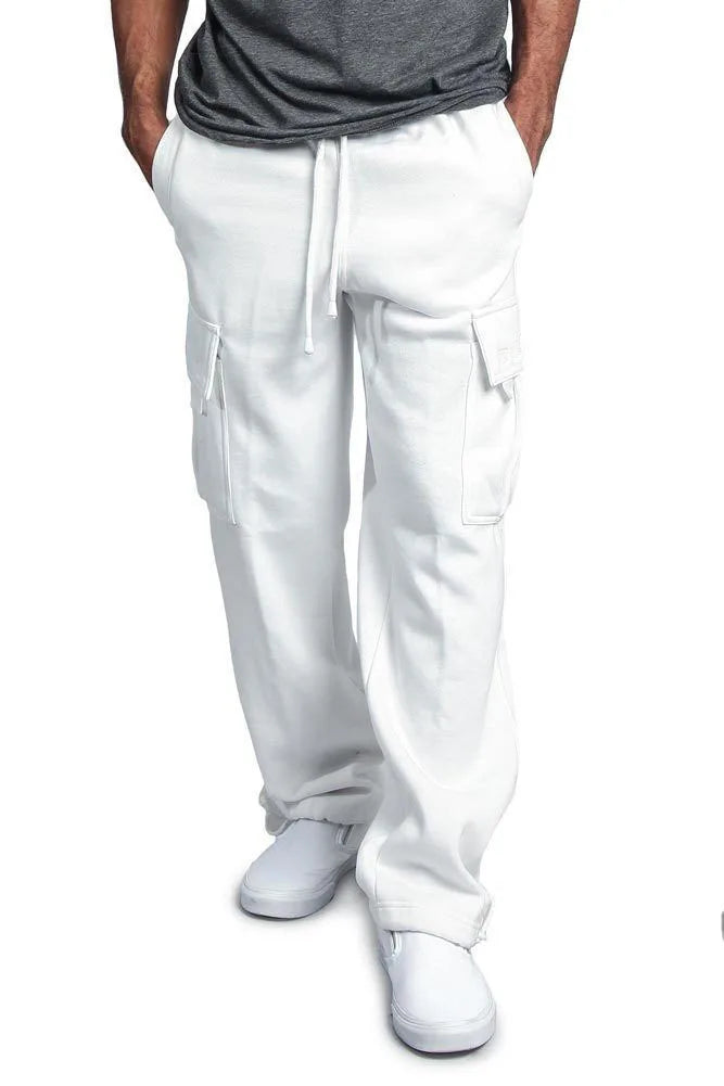 Spring and Autumn New Men's Sports Leisure Trousers Multi-pocket Loose Solid Color Cargo Work Pants Streetwear Men Pants