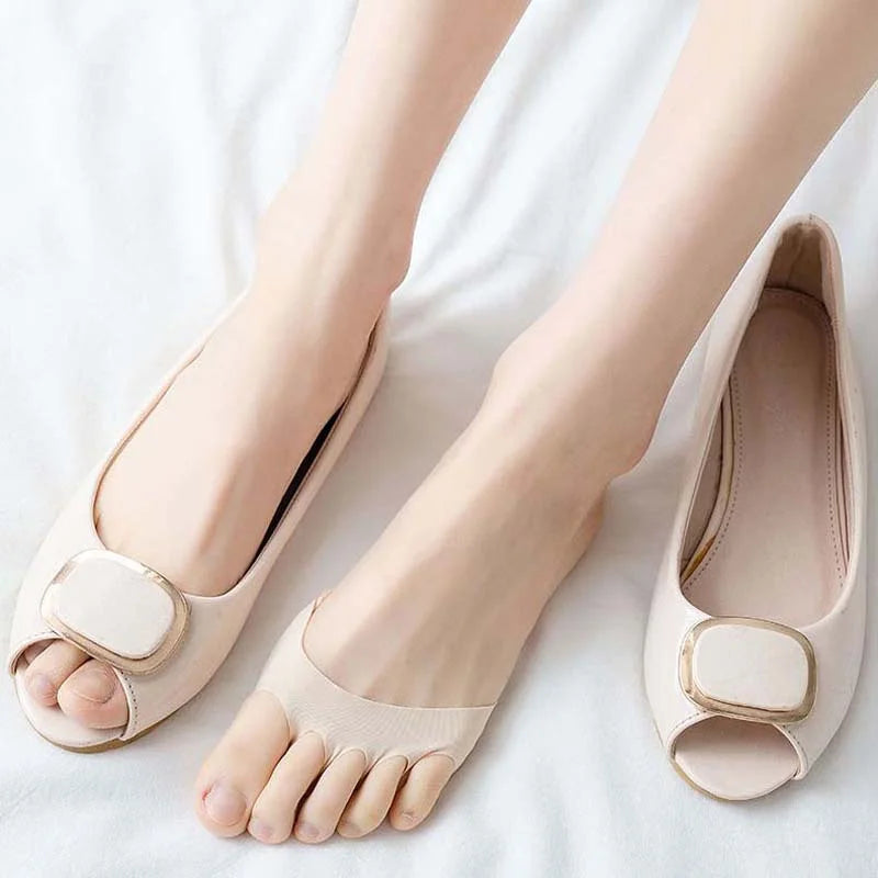 Forefoot Pads for Women High Heel Anti-slip Metatarsal Half Insoles Five Toe Breathable Pain Relief Inserts Feet Care Cushions