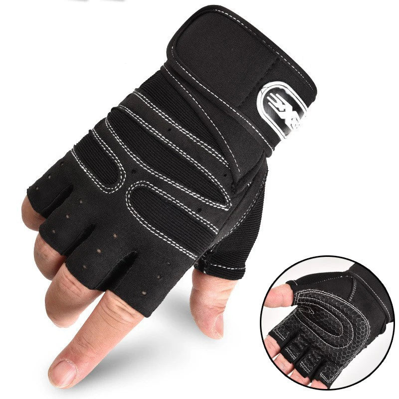 Ventilated Weight Lifting Gym Workout Gloves with Wrist Wrap Support for Men & Women,Full Palm Protection,for Weightlifting