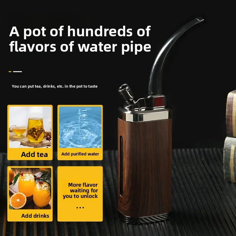 Mini Metal Shisha Hookah Portable Hookah Shisha Healthy Tobacco Filter Handheld Smoking Pipes Microfilter Smoking Accessories