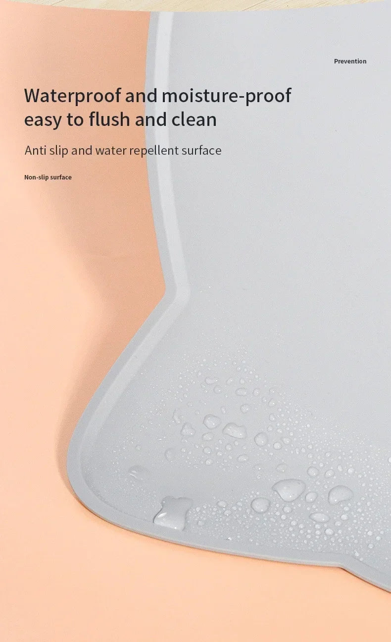 Waterproof Pet Mat for Dog Cat Solid Color Silicone Pet Food Feeding Pad Pet Bowl Drinking Mat Portable Dog Feeding Mat Placemat