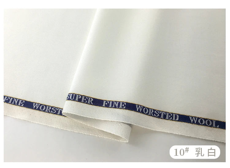 High Count 50% Worsted Wool Fabric For Suits Sewing Blazer Vest Pants Coat DIY High End 280g/m Serge Cloth Material 50X150cm