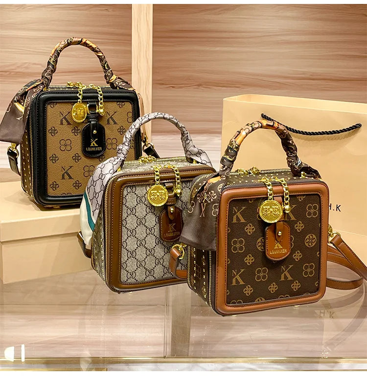 Ladies' handbag, light luxury square bag, 2026 autumn and winter new style, high-end and high designer single shoulder crossbody