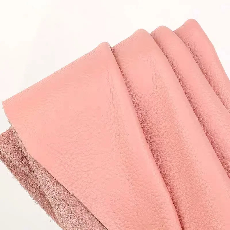 Pink top layer cowhide leather handmade leather DIY leather sofa seat backpack soft leather fabric