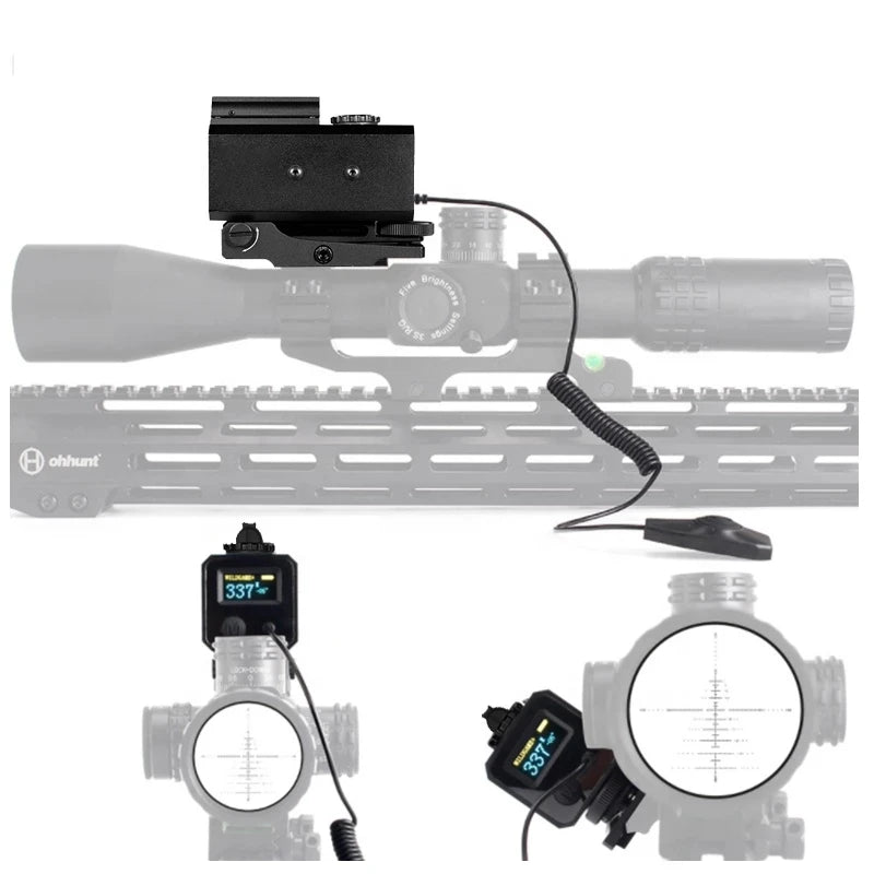 Tactical Hunting Sniper Laser Rangefinder Riflescope Long Range 1200M Real-time Rang Finder Distance Meter Angle Speed Telemeter
