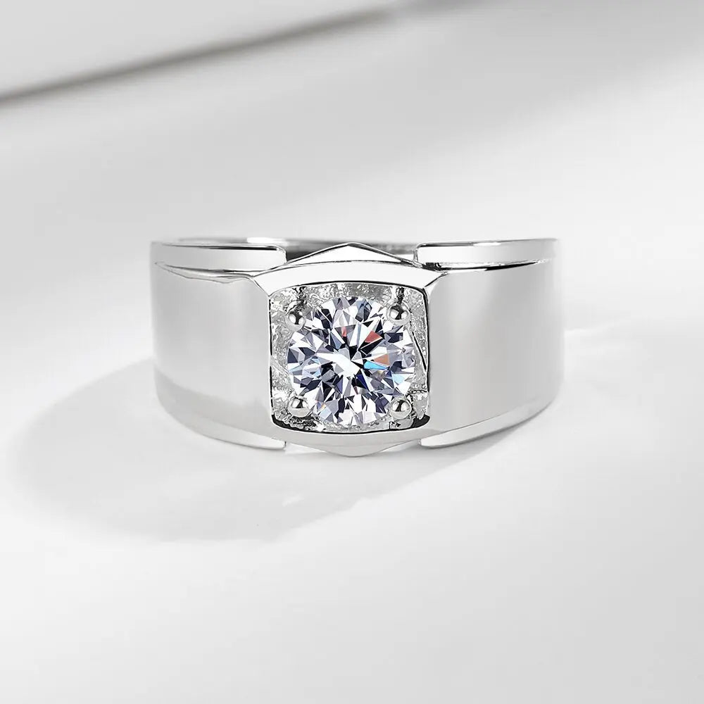 925 Sterling Silver Mens Ring  5A Zircon for Men Women fashion Wedding Jewelry Engagement Charm Party Gift High Quality Ring