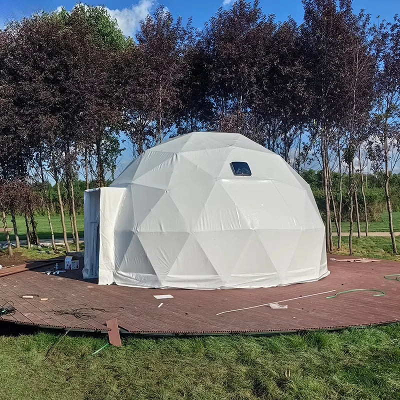 Tents Outdoor Camping Hot Selling 4m Glamping Dome Luxury Tents Waterproof PVC Fabric for Winter Outdoor Events Customized