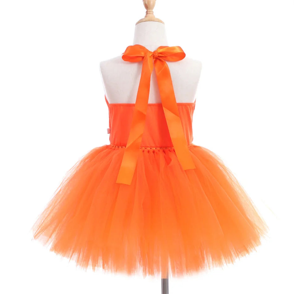 Girl Cartoon Raccoon Sloth Koala Piggy Rabbit Tutu Sling Dress Children Cosplay Festival Performance Dance Costume Headband Sets