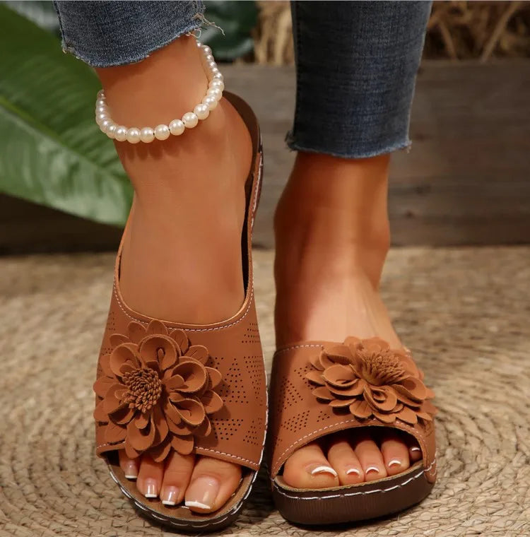 Women Sandals Shoes Summer Fashion Wedge Walking Shoes Comfortable Slip On Women's Sandals Light Female Sandalias Mujer Footwear