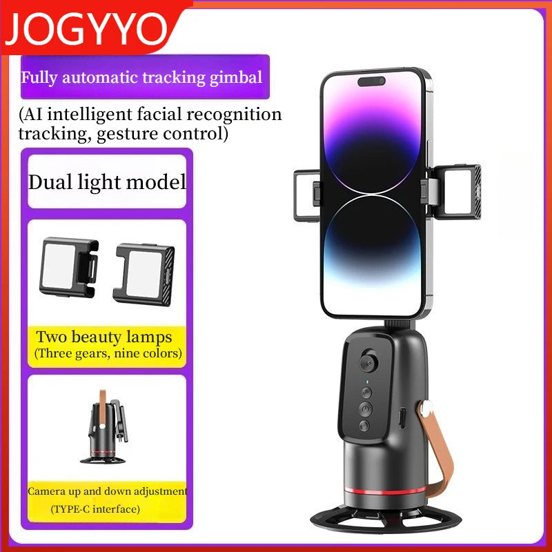 Smart Phone Gimbal - 360° Rotation, Auto Tracking, Stabilize Shots for Phone, Perfect for Vlogging & Live Streaming, Easy To Use