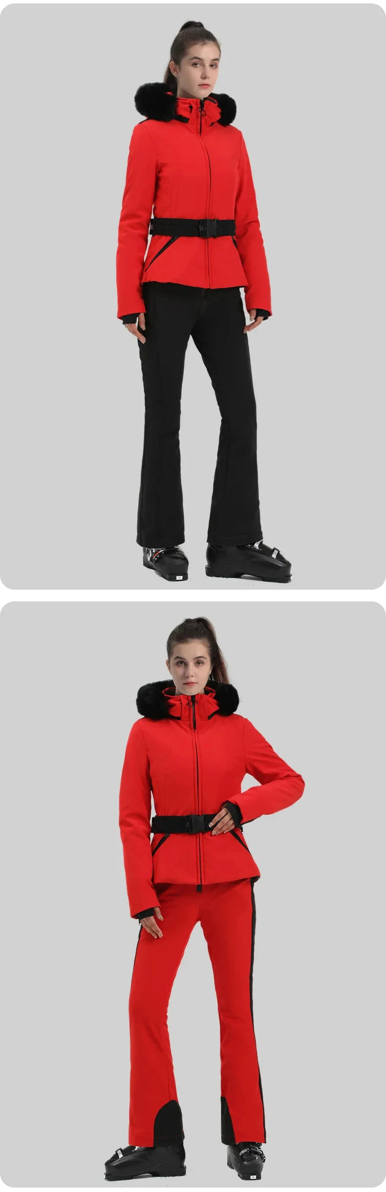 Ski Jackets 2025 Mountain Winter Hooded Woman Snowboard Clothes Outdoor Sports Skiing Overcoats Windproof Thermal Snow Tracksuit