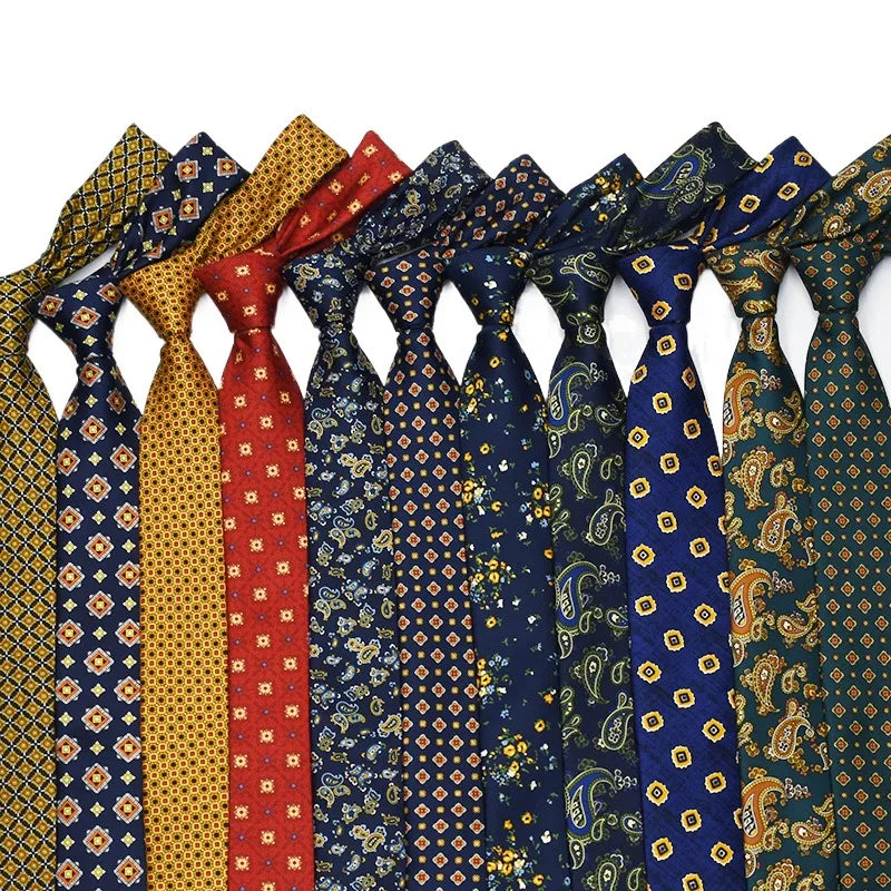 Super Soft Imitation Silk Ties Men's Fashion 8cm Necktie For Men Wedding Business Meeting Gravata Colorful Novelty Printing Tie