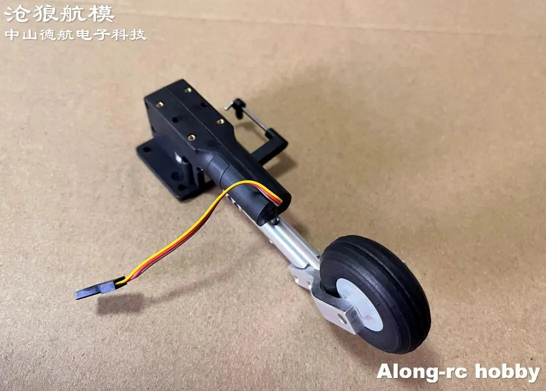 RC Plane Models Parts Height 111mm Retractable Landing Gear with PU Wheels for 2-3.5kg Hobby Airplane Aircraft DIY Jet Fighter