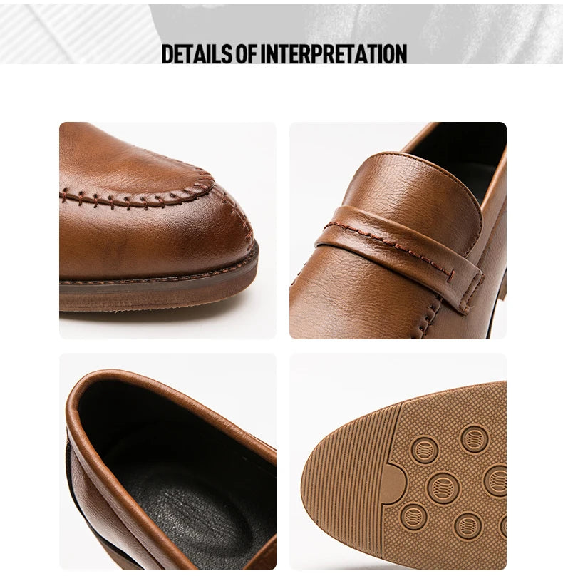 High Quality Formal Shoes For Men Loafers Men Business British Wedding Social Leather Shoes Men’s Dress Shoes Leather Shoes Male