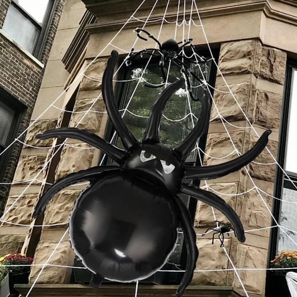 2pcs Halloween Black Spider Foil Balloons  Birthday Halloween Party Home Decorations Accessories