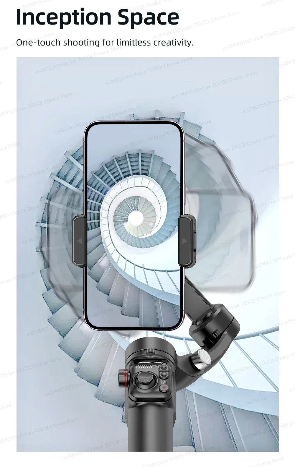 Handheld 3-Axis Gimbal Stabilizer for iPhone & Android, Anti-Shake Phone Holder with Tripod, for Vlogging & Video Recording