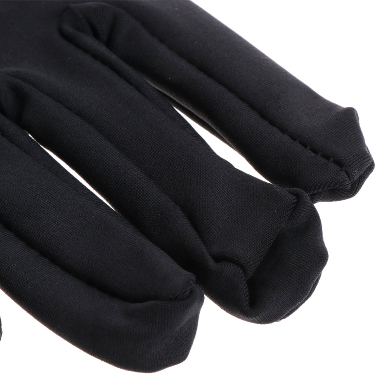 Practical Jewelry Gloves Wrist Length Gloves Black Gloves Work for PROTECTION Coin Inspection Gloves for Fetching Jewels