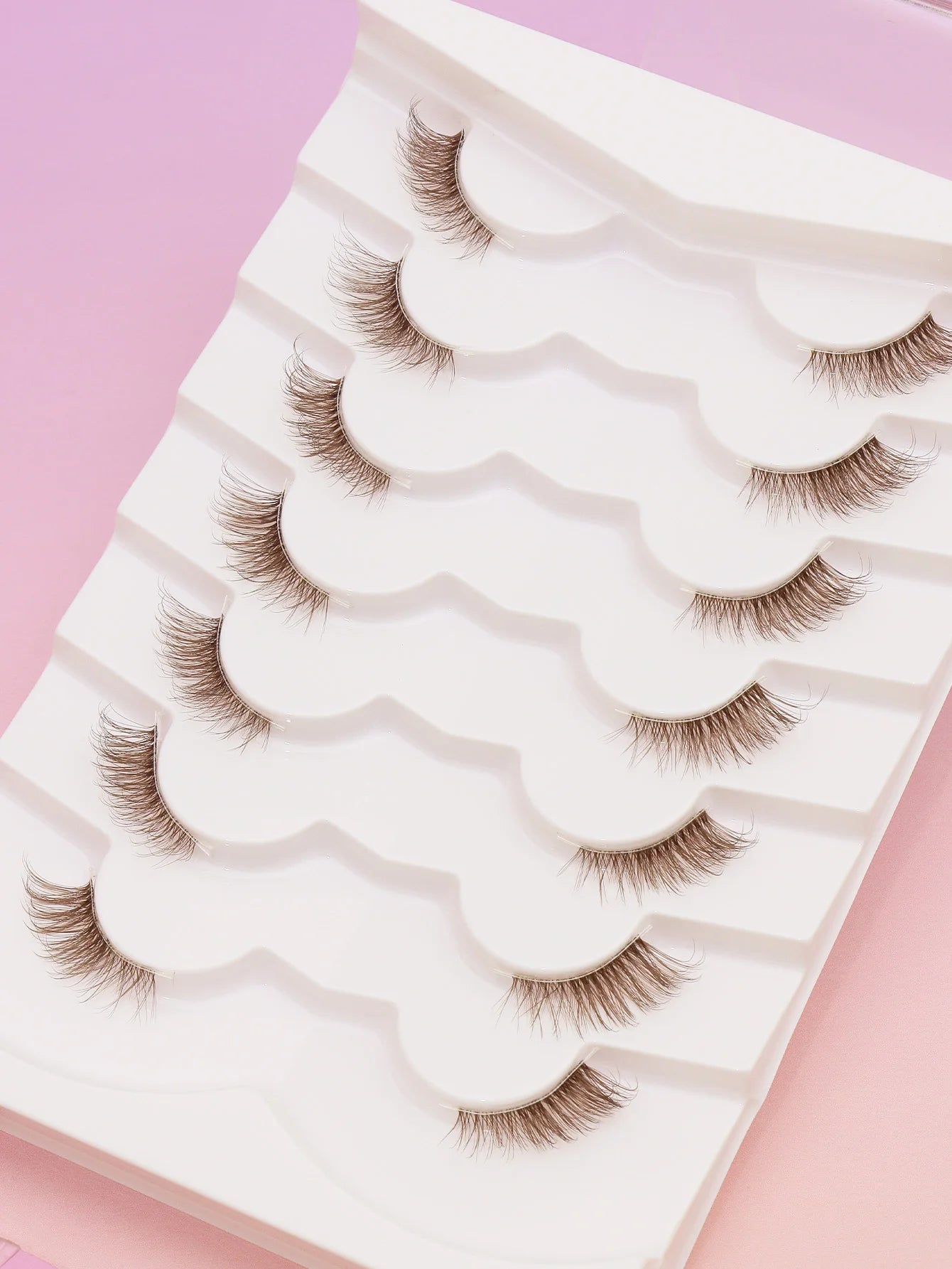 5/7/10 Pairs brown DIY Lashes Natural Clear Eyelash Volume Natural Eyelashes Soft Cross Cat Lashes Extended Outer Corner Eyelash