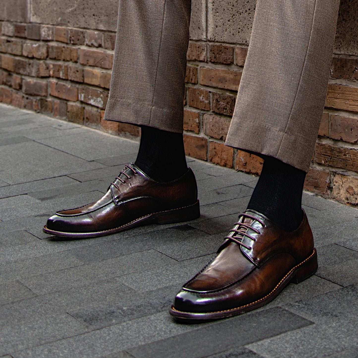 DESAI Full Grain Leather Men Shoes Genuin Leather Luxury Brand Derby Breathable  Arrival Fashion Designer