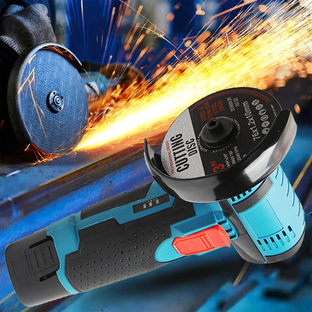 Cordless Electric Grinder 19500rpm Handheld Polishing Grinding Machine Diamond Cutting Power Tool 12V Battery Rechargeable