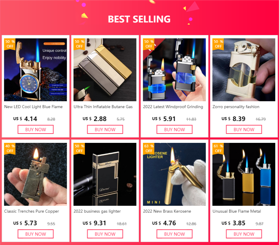 Portable Metal Induction Ignition Cigarette Lighter Men's Boutique Gift Butane Gas Lighter Windproof Lighter Unusual Lighters