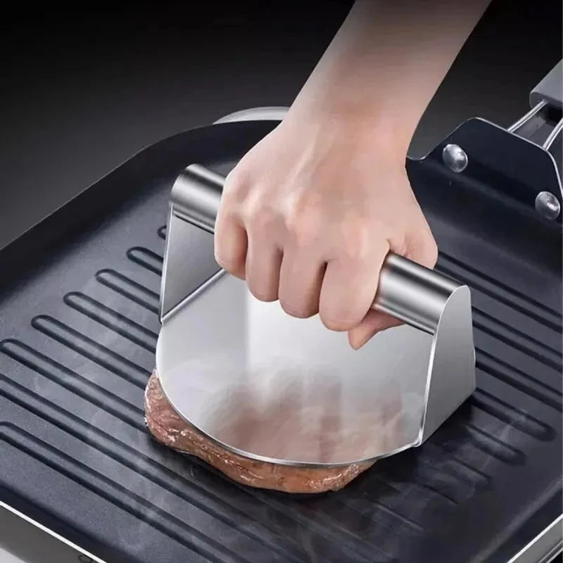 1pc Stainless Steel Hamburger Press - Meat Press for Hamburg/Meat Pie Making, Kitchen Gadgets & Cooking Accessories