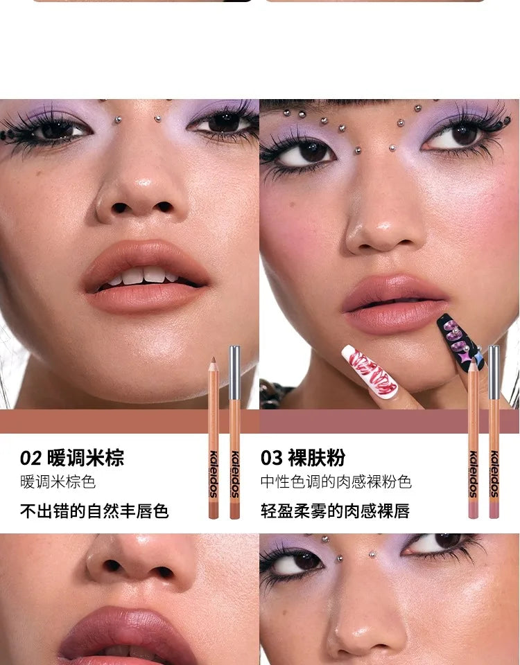 Kaleidos Lip Liner,Highly-Pigmented Pencil For Shaping & Sculpting Lips,Semi-Matte Finish,Vegan & Cruelty-Free