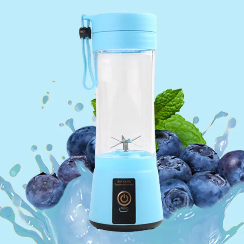 Cordless Portable Personal Size Blender - Mini Blender Make Smoothies and Shakes, 380Ml BPA Free Travel Cup for Office/Home/Gym