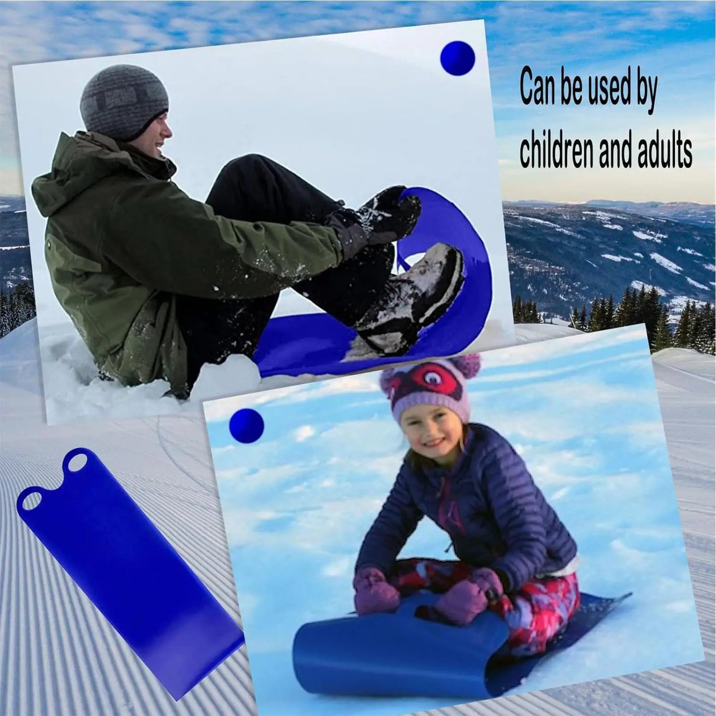 Roll Up Sled For Kids High Speed Snow Sled Lightweight For Beach Grass Sand Sliding Portable Winter Snow Sled Outdoor Activities